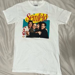 Seinfeld Shirt TV Show Jerry Seinfeld Kramer White T-Shirt Size SMALL